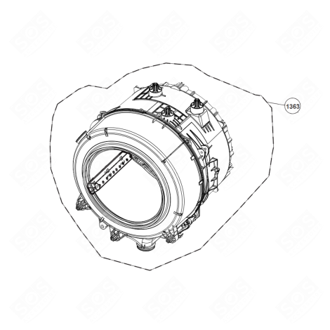 BLOCCO LAVATORE (RIFERIMENTO 1363) LAVATRICE - 2500706000