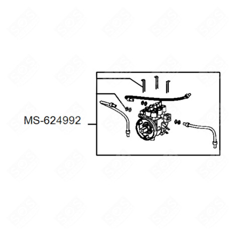 VALVOLA CON TUBO MACCHINA DA CAFFÃ, CAFFETTIERA - MS-624992, MS624992