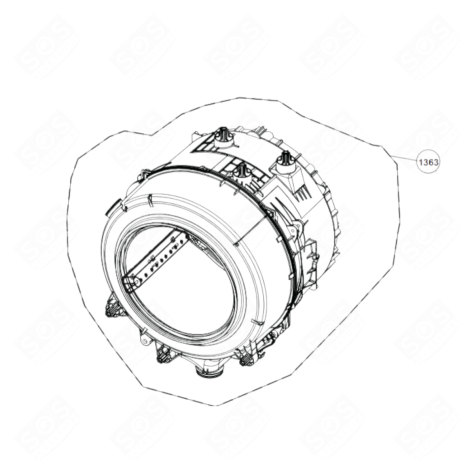BLOCCO LAVATORE LAVATRICE - 2415603300, 2415603301
