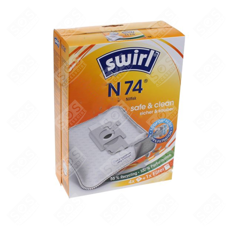 SACCHETTI N74 /4 ECOPOR 16.6 X 23.1 CM ASPIRAPOLVERE - 6782914