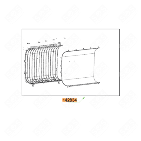 PANNELLO IN ACCIAIO INOX (RIFERIMENTO 142834) MACCHINA DA CAFFÃ, CAFFETTIERA - 075414819