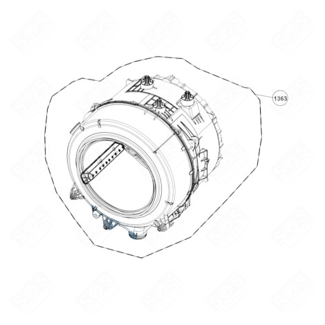 BLOCCO DI LAVAGGIO ORIGINALE LAVATRICE - 2443704800