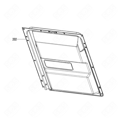 CONTROPORTA CON GUARNIZIONE INFERIORE (RIFERIMENTO 202) LAVASTOVIGLIE - AS0043771, AS0042224