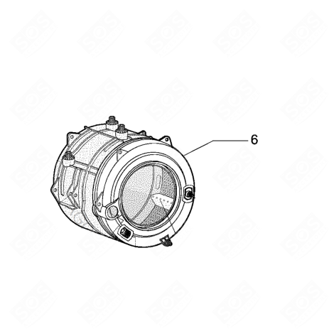 VASCA-PLASTICA 58 WD MAX E DIR.INJ. LAVATRICE - C00630560
