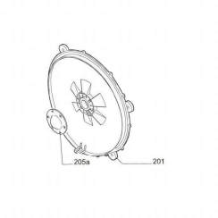 Pannello di supporto posteriore (riferimento 201)
