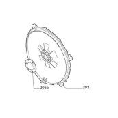 Pannello di supporto posteriore (riferimento 201)