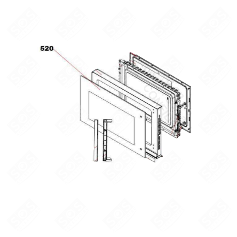 VETRO ESTERNO (RIFERIMENTO 520) FORNI A MICROONDE - 70023691