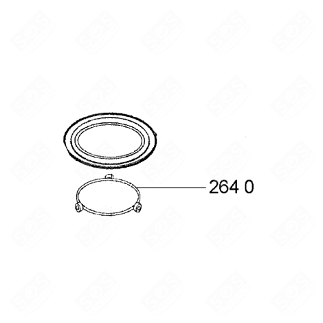 SUPPORTO PIATTO CON RUOTE ORIGINALE FORNI A MICROONDE - 481253578068