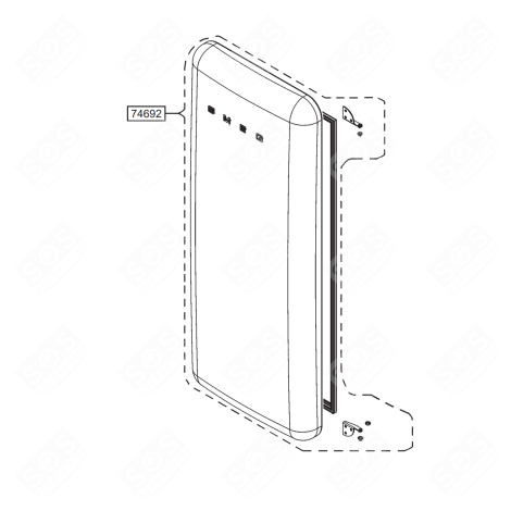 PORTA COMPLETA (RIFERIMENTO 74692) FRIGORIFERO, CONGELATORE - 696135975, 696135822