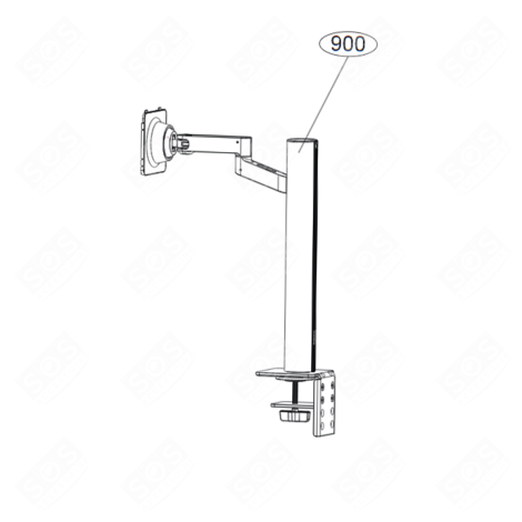 PIEDE ERGONOMICO (RIFERIMENTO 900) TELEVISIONI, TELEVISORI, TV - AAN77271521