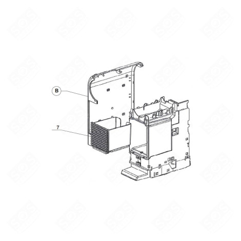 PANNELLO LATERALE SINISTRO NERO (RIFERIMENTO A) MACCHINA DA CAFFÃ, CAFFETTIERA - 506770