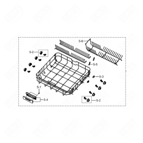 CESTELLO INFERIORE ORIGINALE LAVASTOVIGLIE - DD82-01498A