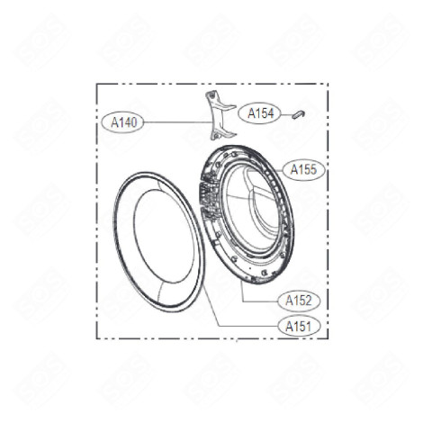 PORTA COMPLETA ORIGINALE LAVATRICE - AGM30136904