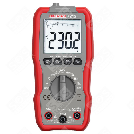 MULTIMETRE TRMS AC COMPACT D'ORIGINE ACCESSORI E PRODOTTI - SEFRAM7212