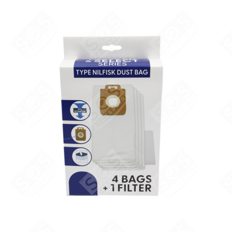 CONFEZIONE DI 4 SACCHETTI ASPIRAPOLVERE - 1470416500, 128389187