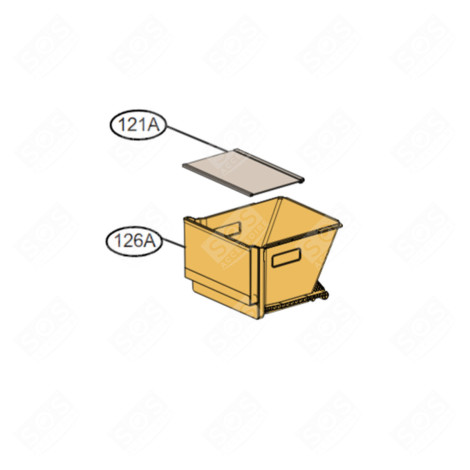 COPERCHIO CASSETTO VERDURA (RIFERIMENTO 121A) FRIGORIFERO, CONGELATORE - ACQ30340427