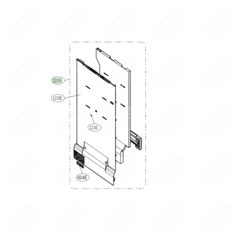 SCATOLA DI CONTROLLO (RIFERIMENTO 120A) FRIGORIFERO, CONGELATORE - ABQ76880301