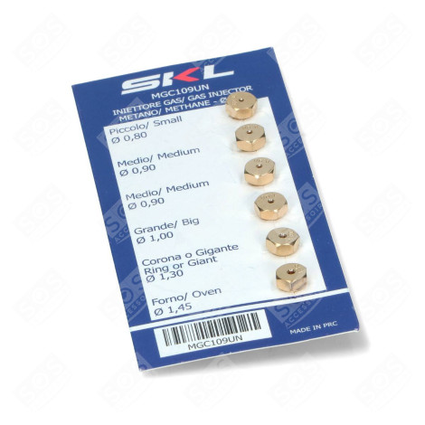 KIT INIETTORE GAS METANO 6 MB FORNI, FORNELLI ELETTRICI E A GAS - MGC109UN
