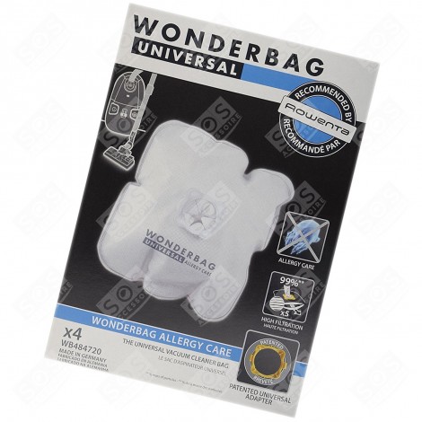 BOITE DE 4 SACS MICROFIBRES D' ASPIRAPOLVERE - WB484720