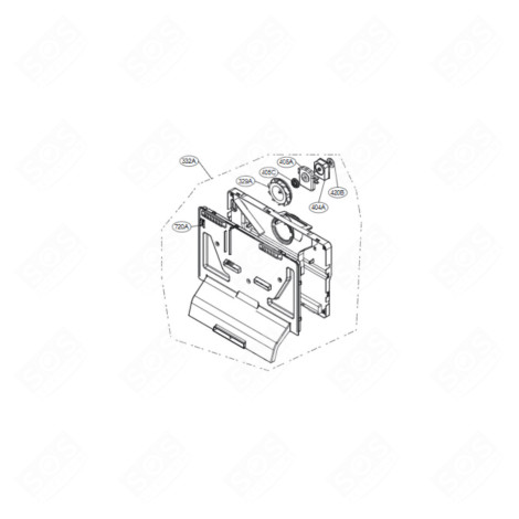 ASSEMBLAGGIO GRIGLIA, VENTILATORE FRIGORIFERO, CONGELATORE - AEB75804601