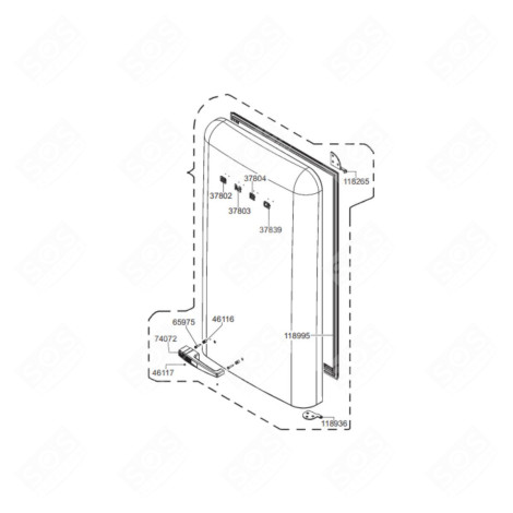PORTA (PARTE FRIGORIFERO) FRIGORIFERO, CONGELATORE - 696139923