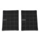 LOTTO DI 2 FILTRI A CARBONE 235 X 190 MM 16 CAPPA ASPIRANTE - AIRFORCE AFFCAF16