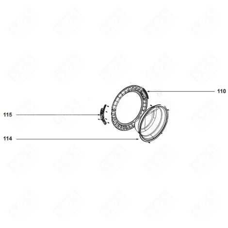 CORNICE INTERNA (RIFERIMENTO 110) LAVATRICE - AS0067562