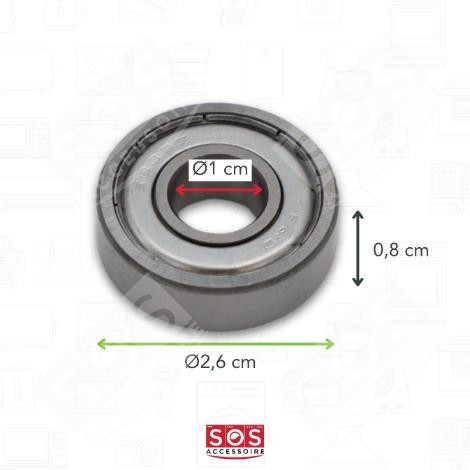 ROULEMENT DE TAMBOUR 6000 ZZ ASCIUGATRICE - 57X0611, C00493644