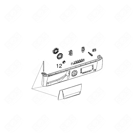 TASTO ON OFF (RIFERIMENTO 012) LAVATRICE - C00270772, 482000086586