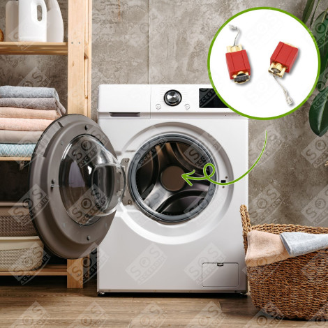 LOTTO DI 2 CARBONCINI COMPATIBILI LAVATRICE - 4297410, 4297414