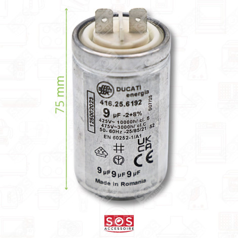 CONDENSATORE 9MF ASCIUGATRICE - 1250020227
