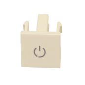 Pulsante bianco di avvio arresto