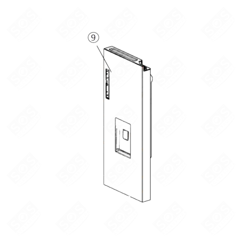 PORTA 0060865007 (PARTE DESTRA DEL FRIGORIFERO) RIFERIMENTO 9 FRIGORIFERO, CONGELATORE - 49116397