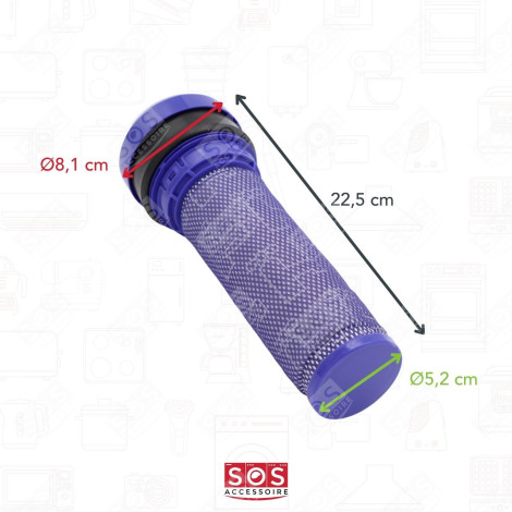 FILTRO ANTERIORE MOTORE ASPIRAPOLVERE - 923413-01