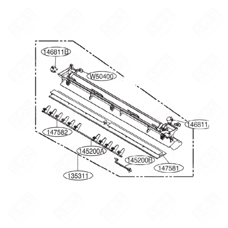 GRIGLIA DI SCARICO (RIFERIMENTO 135311) CLIMATIZZATORI, CONDIZIONATORI - AEB72004125