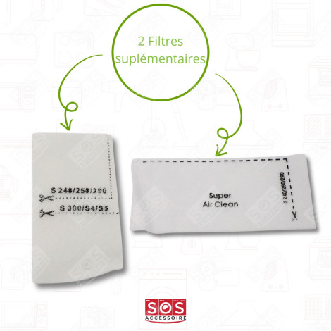 BOX DA 4 SACCHETTI DI POLVERE SINTETICI FJM COMPATIBILI ASPIRAPOLVERE - 9917710