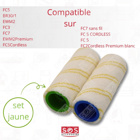 SET GIALLO SPAZZOLE-RULLI IDROPULITRICI - 2.055-006.0