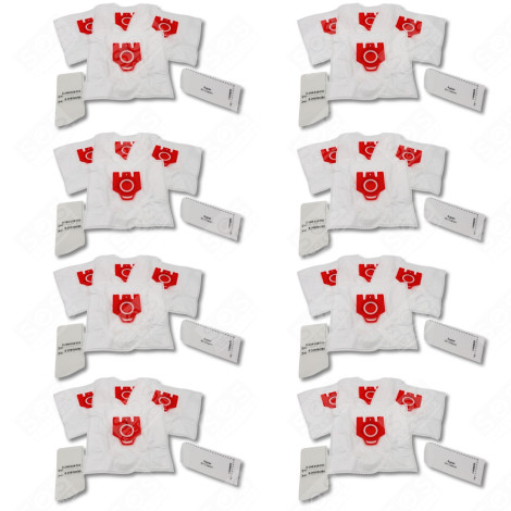 LOT DE 8 BOÎTES DE 4 SACS À POUSSIÈRE SYNTHÉTIQUES FJM COMPATIBLES ASPIRAPOLVERE - 9917710
