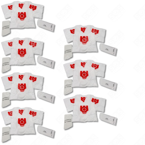 SET DI 7 SCATOLE CON 4 SACCHETTI PER POLVERE SINTETICI FJM COMPATIBILI ASPIRAPOLVERE - 9917710