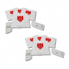 Set di 2 scatole di 4 sacchetti per polvere sintetici FJM compatibili