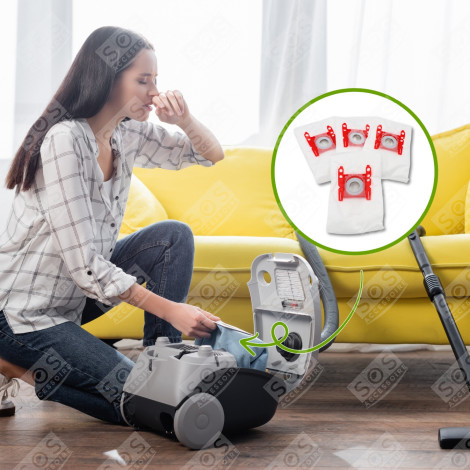 SET DI 4 SCATOLE DA 4 SACCHETTI TIPO G 270 X 60 MM ASPIRAPOLVERE - 00576334,17000940