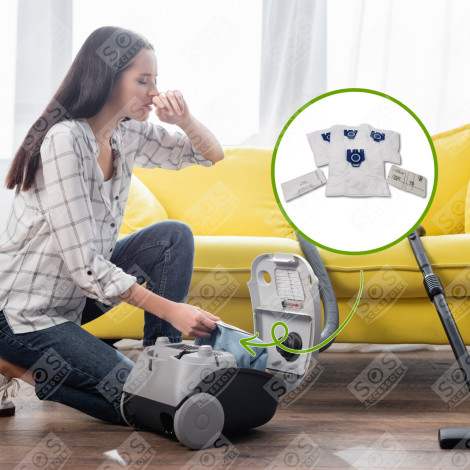 LOT DE 2 SACS À POUSSIÈRE GN COMPATIBLES ASPIRAPOLVERE - 12281680