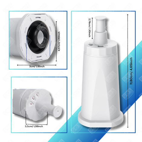 FILTRO PER L'ACQUA SWISS SAGE, CLAROSWISS BES008 MACCHINA DA CAFFÃ, CAFFETTIERA - BES008, AS211011