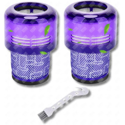 Set di 2 filtri Hepa compatibili V11 V12 V15 con spazzola di pulizia