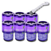 Set di 7 Filtri Hepa compatibili V11 V12 V15 con spazzola di pulizia