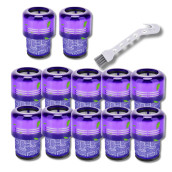 Set di 12 filtri Hepa compatibili V11 V12 V15 con spazzola di pulizia