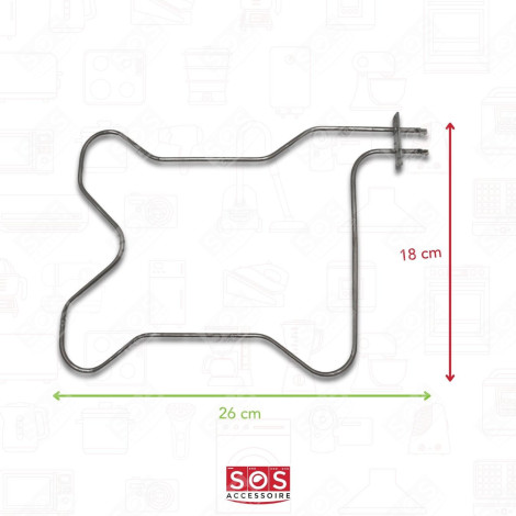 RESISTENZA DEL SOLENOIDE 1300W FORNI, FORNELLI ELETTRICI E A GAS - 95X1210, CA50042A9