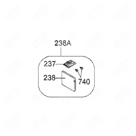 SCHEDA ELETTRONICA, MODULO DI POTENZA (RIFERIMENTO 238A) FRIGORIFERO, CONGELATORE - 42073749