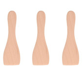 Set di 3 palette in legno per padellino, spatole per raclette