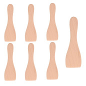 Lot de 7 pelles en bois pour Poêlon, spatules raclette 